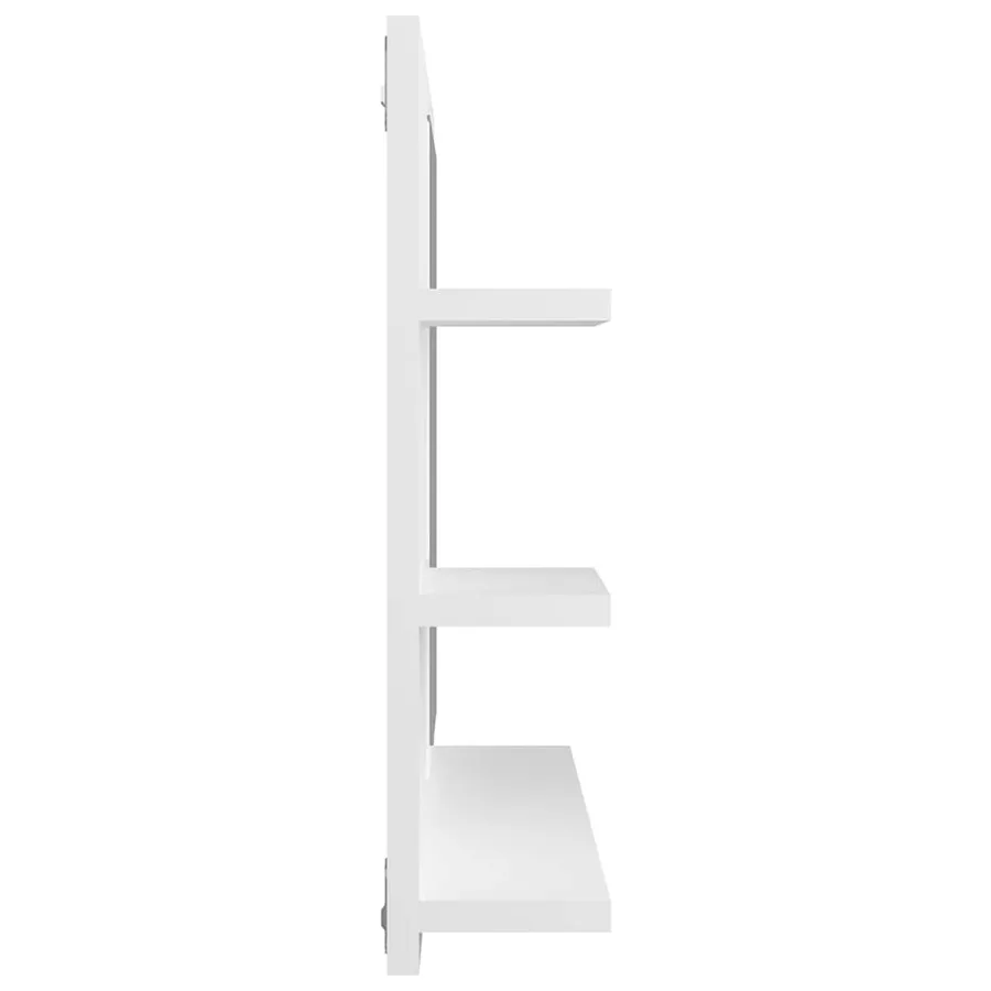 Miroir de salle de bain blanc 60x10,5x45 cm bois d’ingénierie - 5
