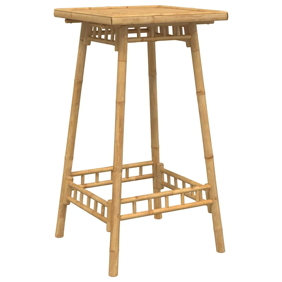 Ensemble de bar d'extérieur pliable en bambou 3 pcs - 6