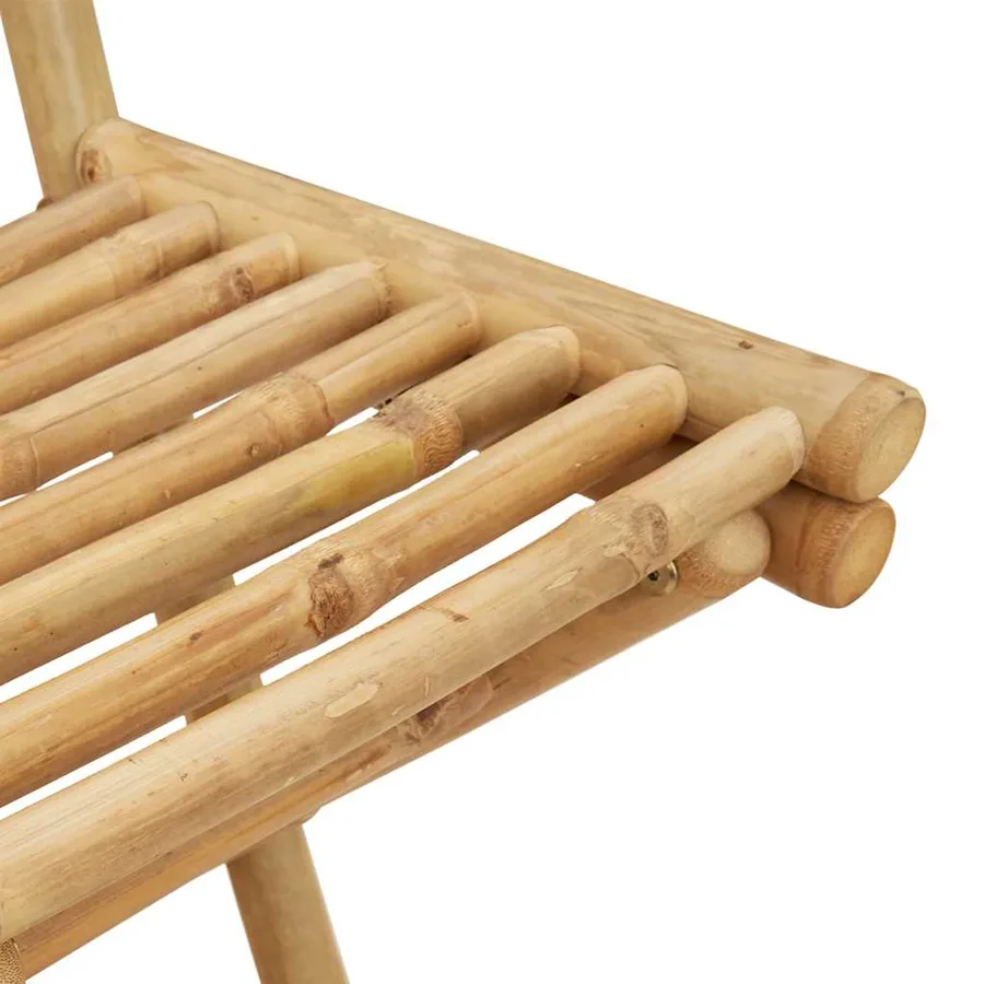 Ensemble de bar d'extérieur pliable en bambou 3 pcs - 8