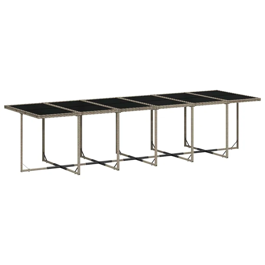 Ensemble à manger de jardin 17 pcs et coussins résine tressée - 3