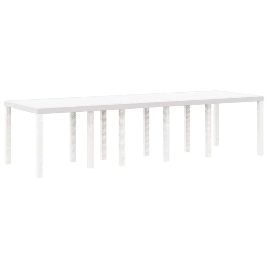 Ensemble de salle à manger pour jardin 13 pcs Blanc Poly rotin - 4