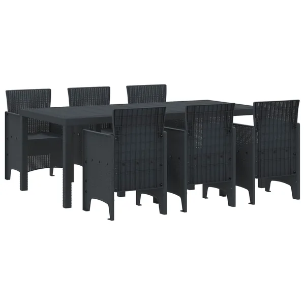 Ensemble de salle à manger pour jardin 7 pcs Anthracite