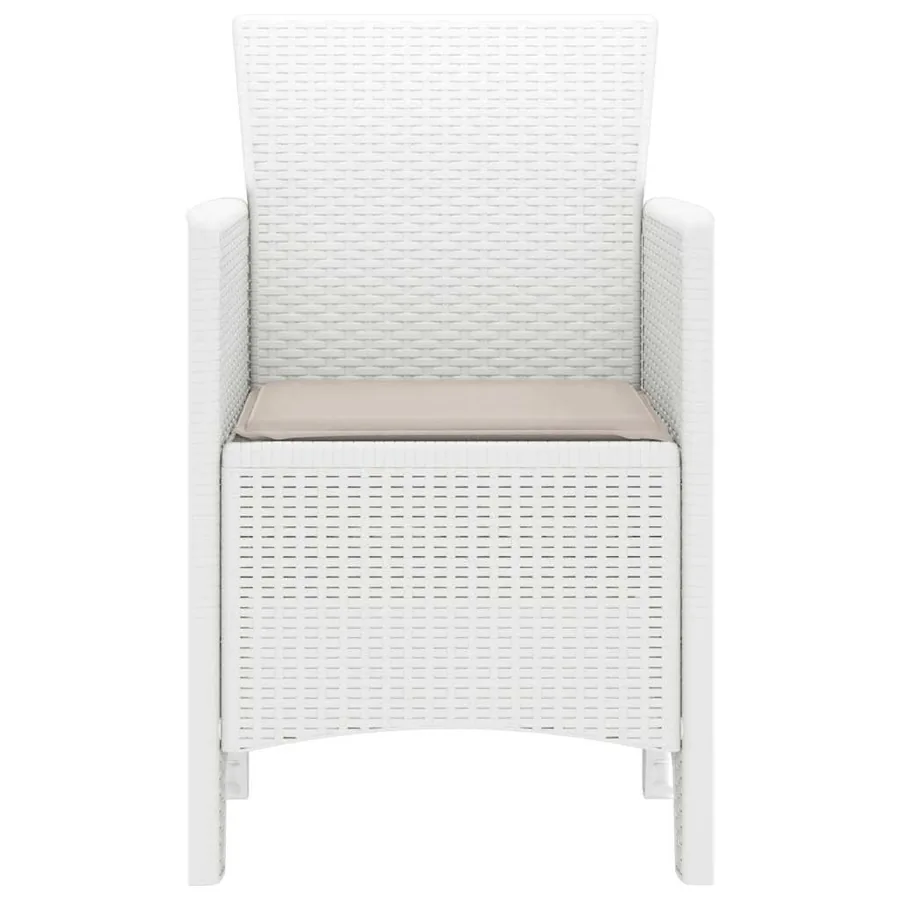 Chaise de jardin 4 pcs Blanc 53 x 49 x 85 cm Polypropylène - 6