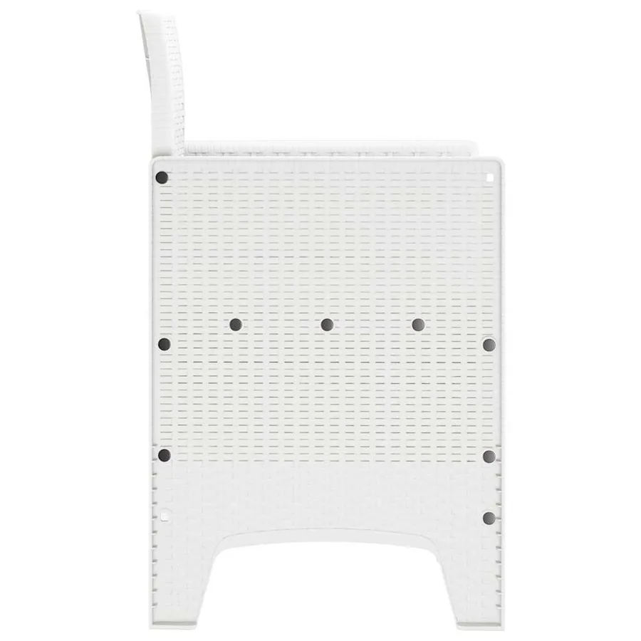 Chaise de jardin 4 pcs Blanc 53 x 49 x 85 cm Polypropylène - 7