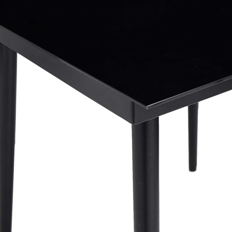 Ensemble de salle à manger pour jardin 5 pcs Noir polyrotin - 11