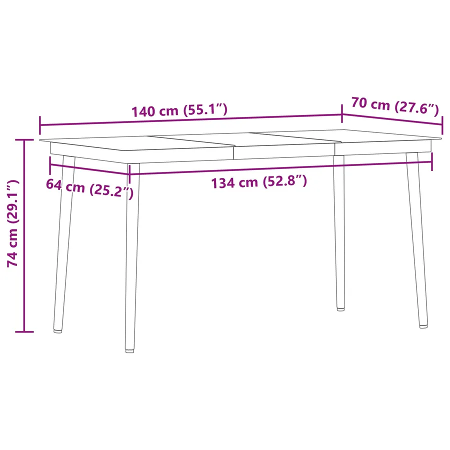 Ensemble de salle à manger pour jardin 5 pcs Noir polyrotin - 13
