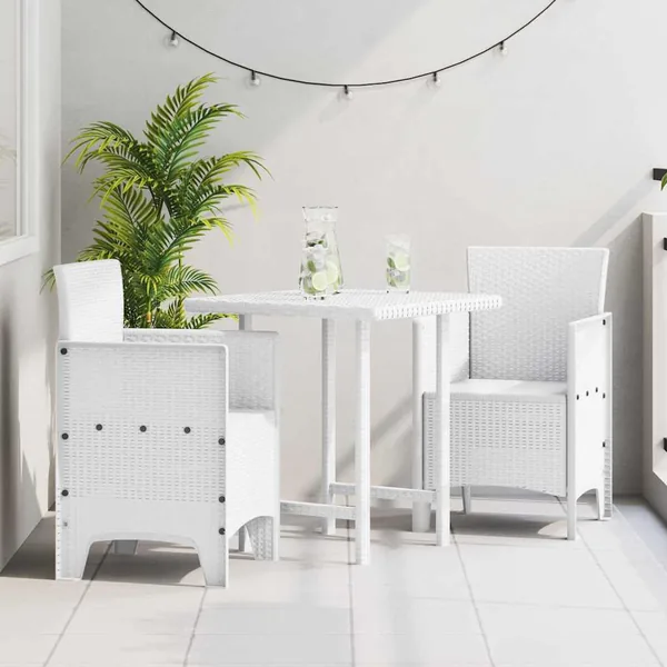 Chaise de jardin 2 pcs Blanc 53 x 49 x 85 cm Polypropylène