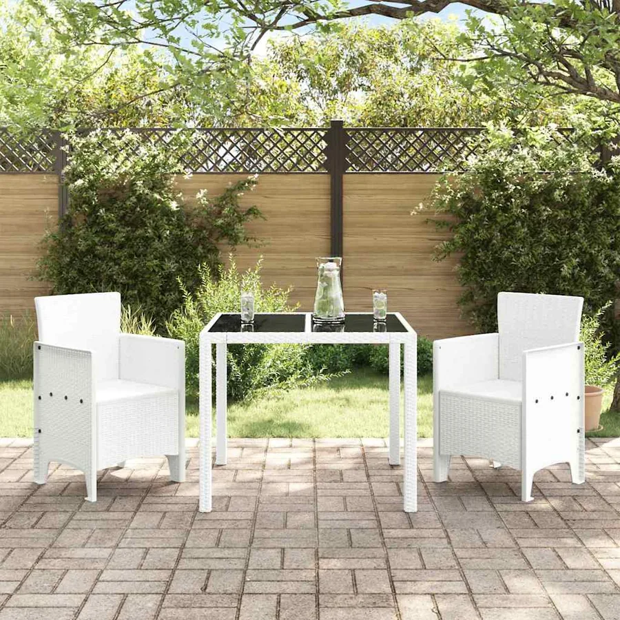 Chaise de jardin 2 pcs Blanc 53 x 49 x 85 cm Polypropylène - 3
