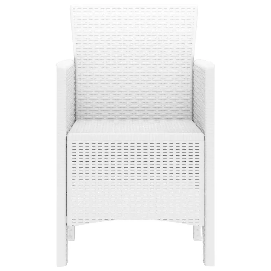 Chaise de jardin 2 pcs Blanc 53 x 49 x 85 cm Polypropylène - 6