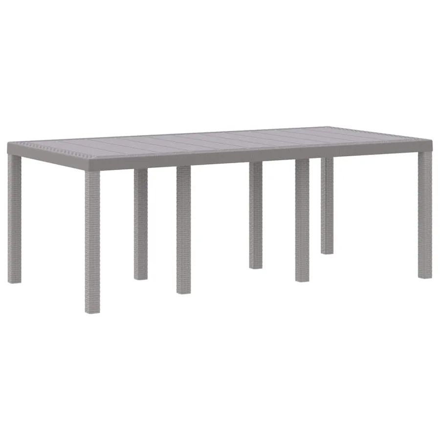 Ensemble de salle à manger pour jardin 7 pcs Gris clair - 4