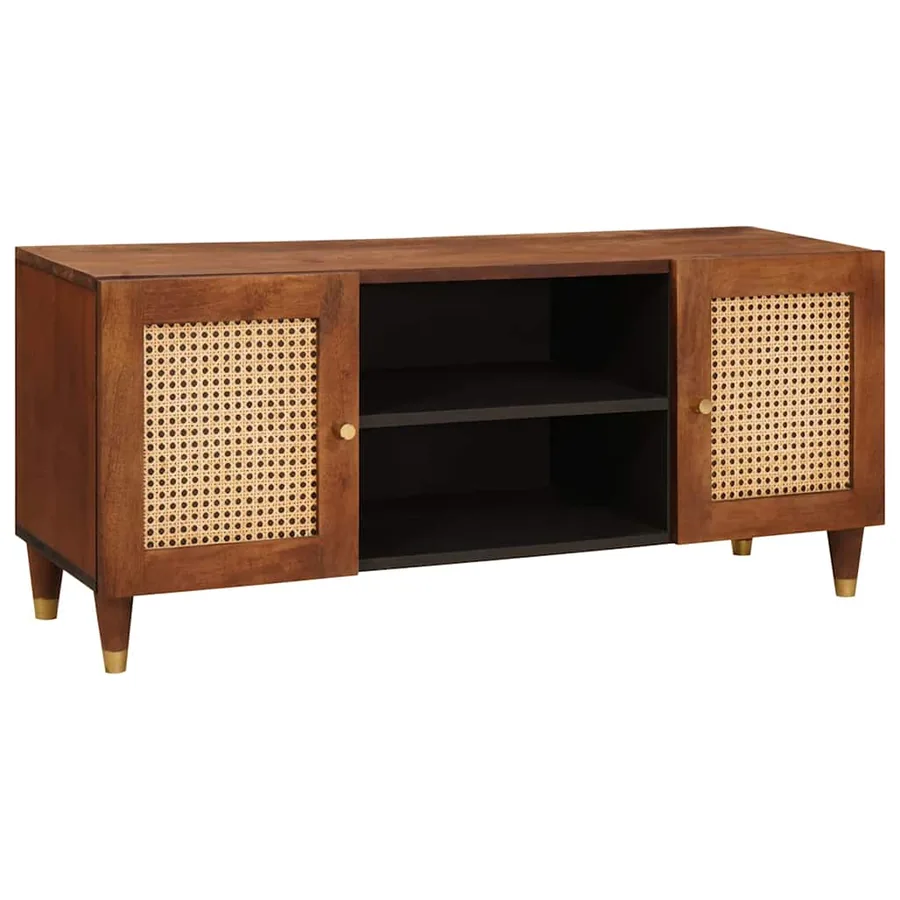Meuble TV Marron 105 x 33,5 x 46 cm Bois de mangue massif