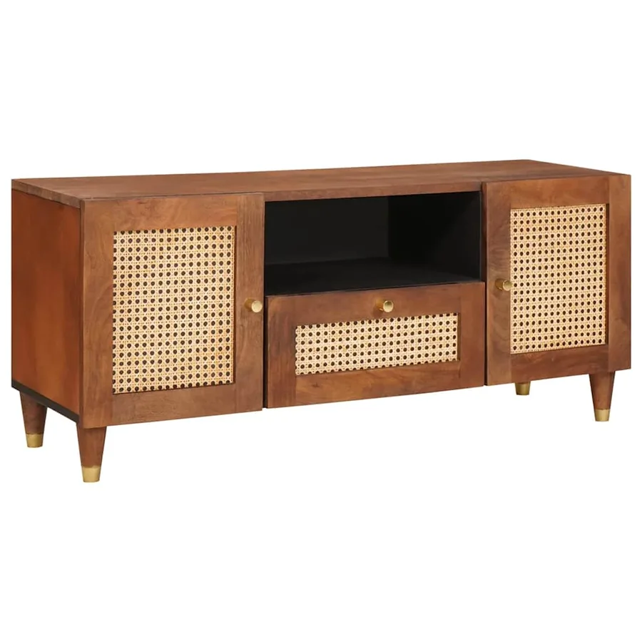 Meuble TV Marron 105 x 33,5 x 46 cm Bois de mangue massif