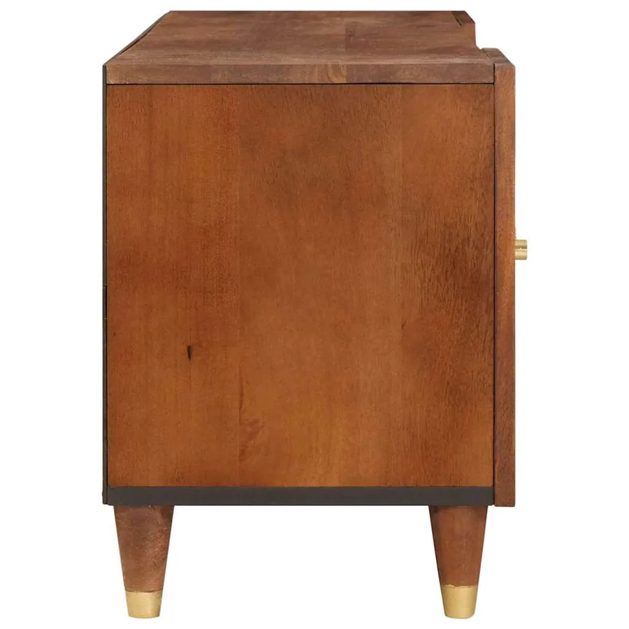 Meuble TV Marron 105 x 33,5 x 46 cm Bois de mangue massif - 4