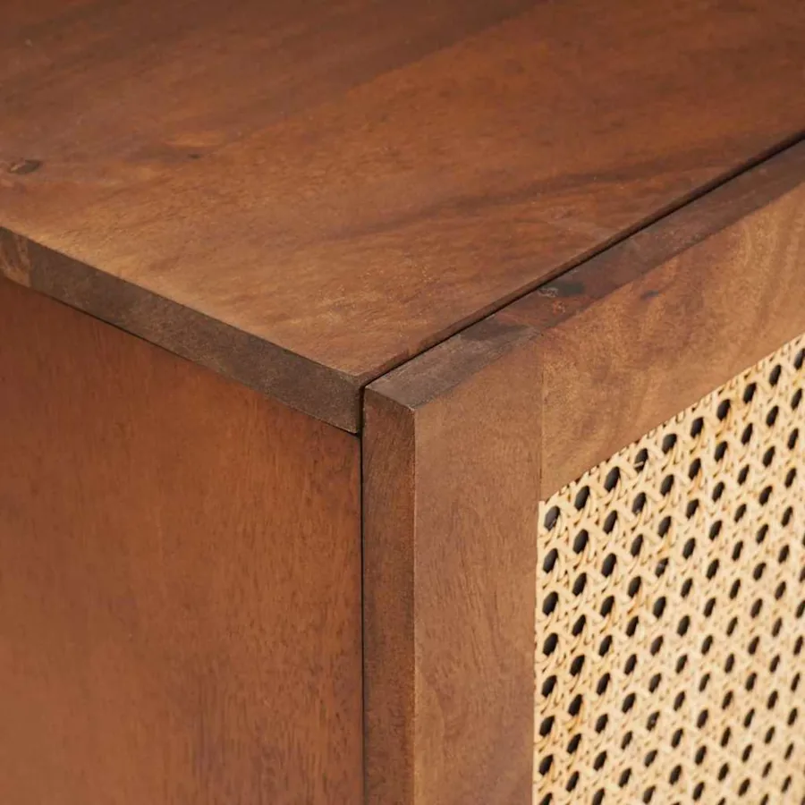 Meuble TV Marron 105 x 33,5 x 46 cm Bois de mangue massif - 6