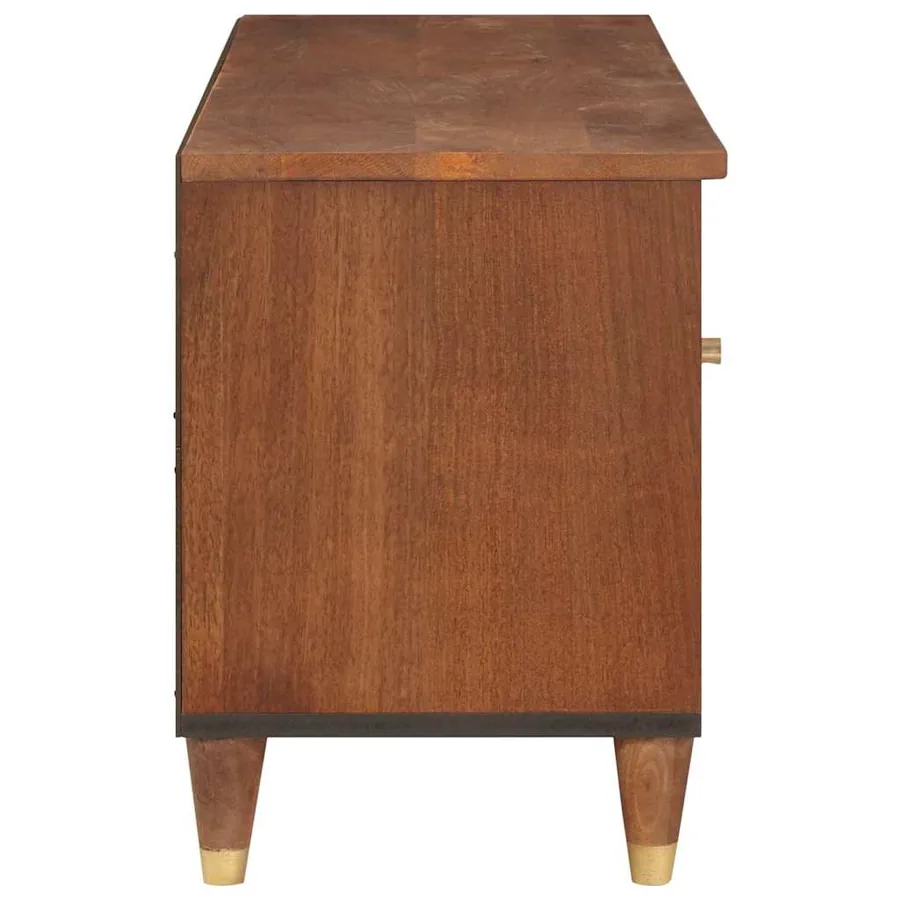 Meuble TV Marron 100 x 33,5 x 46 cm Bois de mangue massif - 4