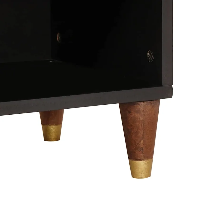 Meuble TV Marron 100 x 33,5 x 46 cm Bois de mangue massif - 8
