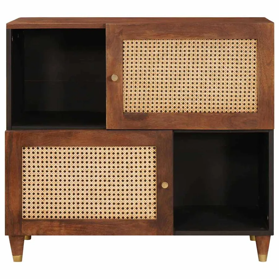 Buffet Marron 80 x 33,5 x 75 cm Bois de mangue massif - 3