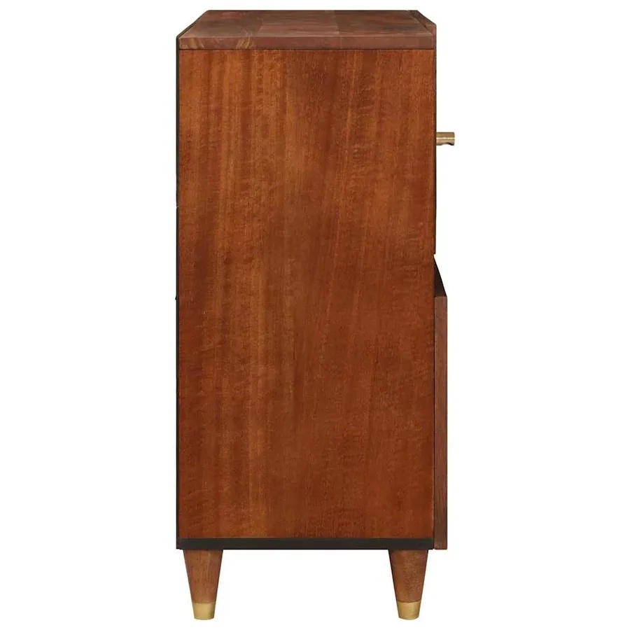 Buffet Marron 80 x 33,5 x 75 cm Bois de mangue massif - 4