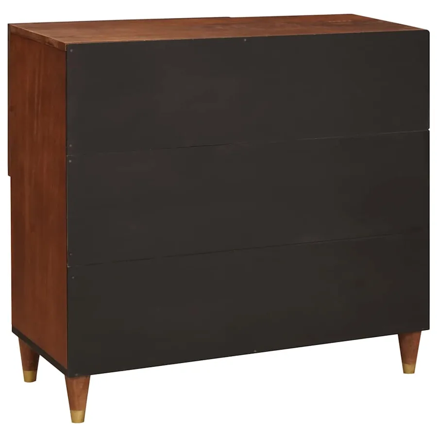 Buffet Marron 80 x 33,5 x 75 cm Bois de mangue massif - 5