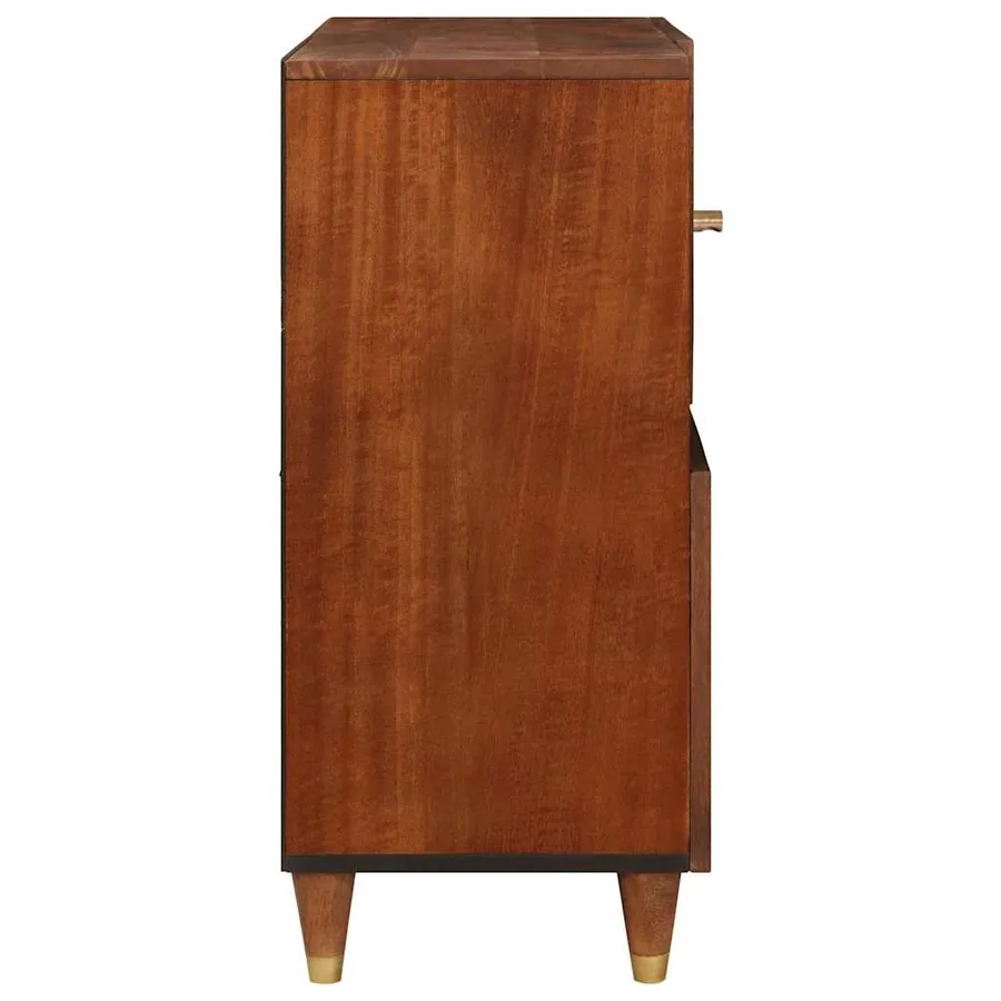 Buffet Marron 80 x 33,5 x 75 cm Bois de mangue massif - 8