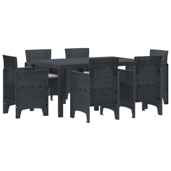 Ensemble de salle à manger pour jardin 7 pcs Anthracite