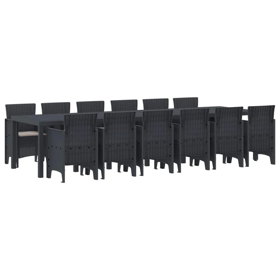 Ensemble de salle à manger pour jardin 13 pcs Anthracite - 2