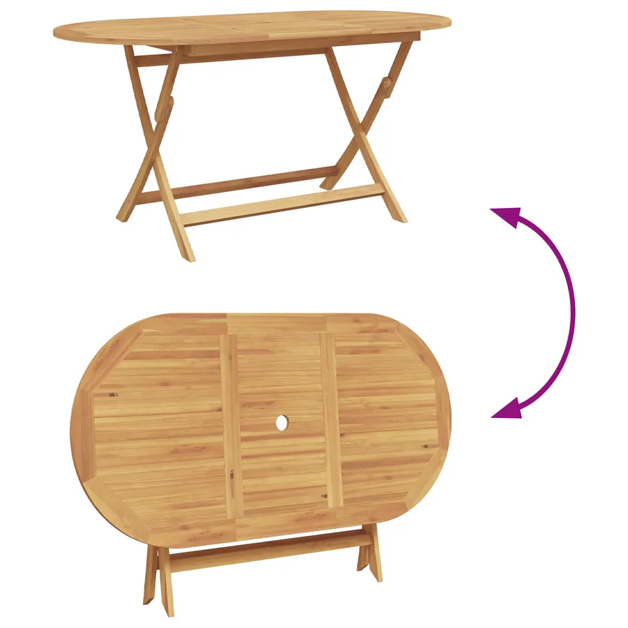 Ensemble de salle à manger pour jardin 7 pcs Marron - 15