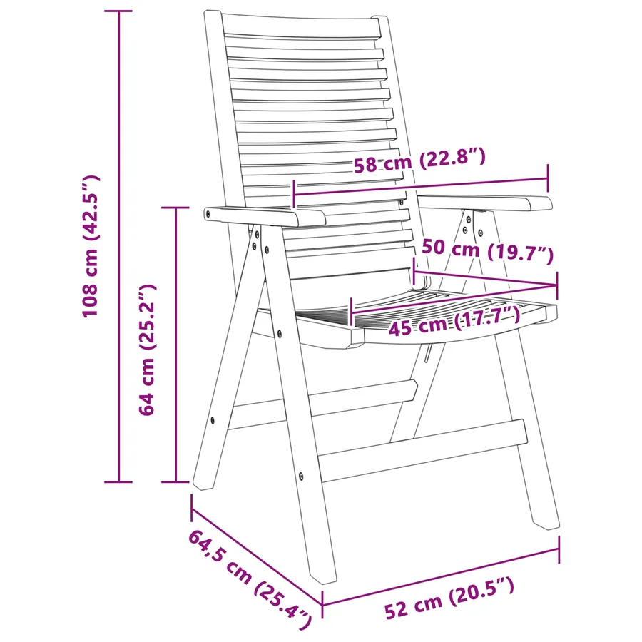 Ensemble de salle à manger pour jardin 7 pcs Marron - 16