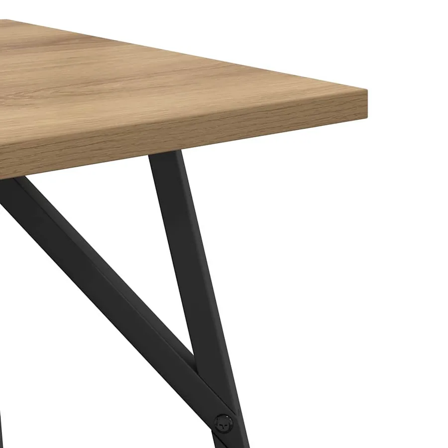 Ensemble de tables d'appoint 2 pc Chêne artisanal et noir - 7