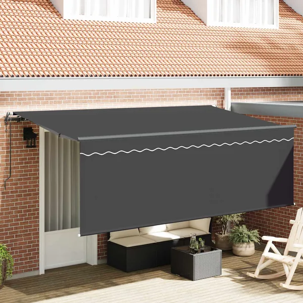 Auvent Rétractable Anthracite 400 x 200 cm