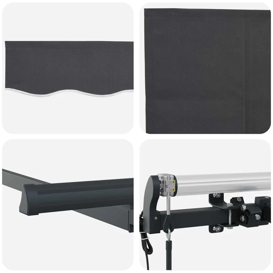 Auvent Rétractable Anthracite 400 x 200 cm - 8