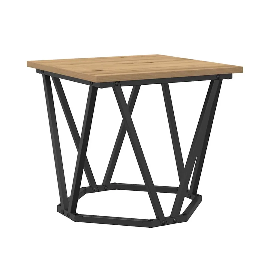 Ensemble de tables d'appoint 2 pcs Chêne artisanal - 6