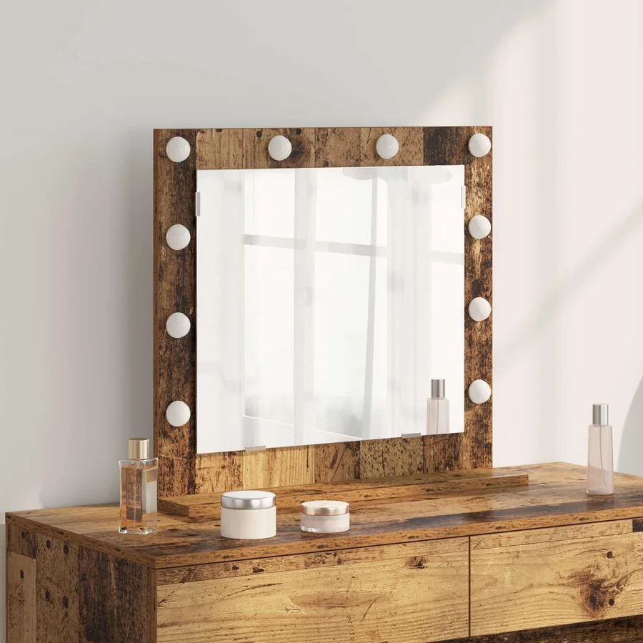 Miroir de vanité Rectangulaire Bois ancien 60 x 55 x 18 cm