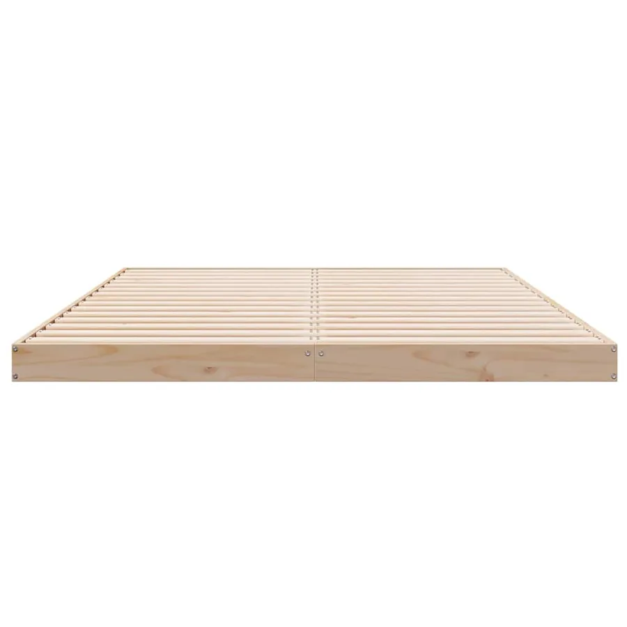 Cadre de lit surélevé Naturel 140 x 210 cm Pin massif - 5