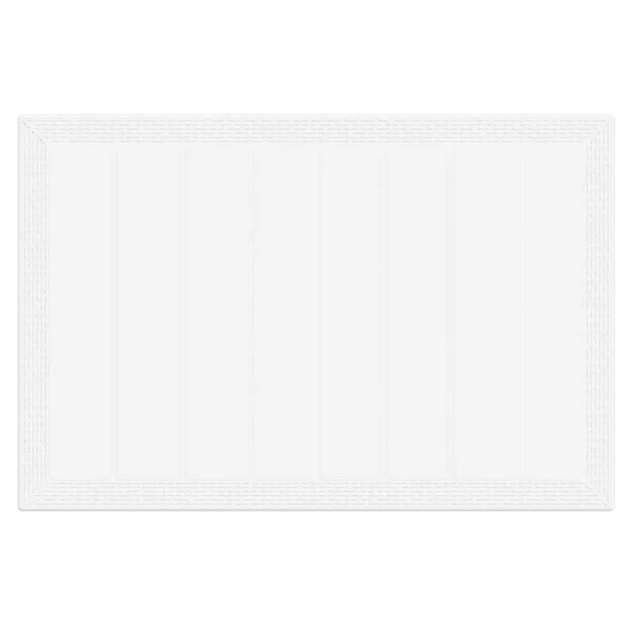 Ensemble de salle à manger pour jardin 7 pcs Blanc Rattan Polt - 6