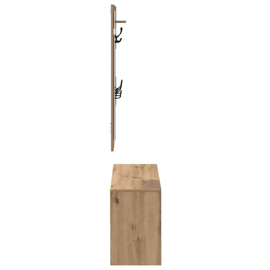 Ensemble de meubles d'entrée Chêne artisan 90 x 31 x 46,5 cm - 11