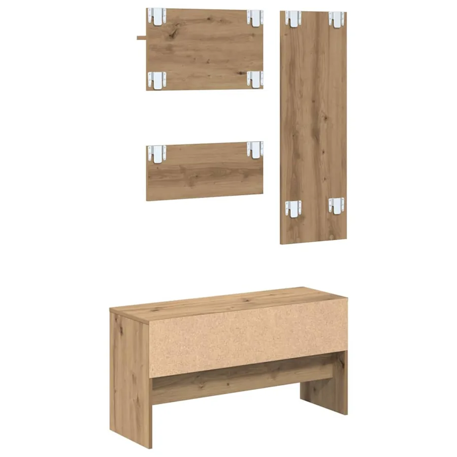 Ensemble de meubles d'entrée Chêne artisan 90 x 31 x 46,5 cm - 12