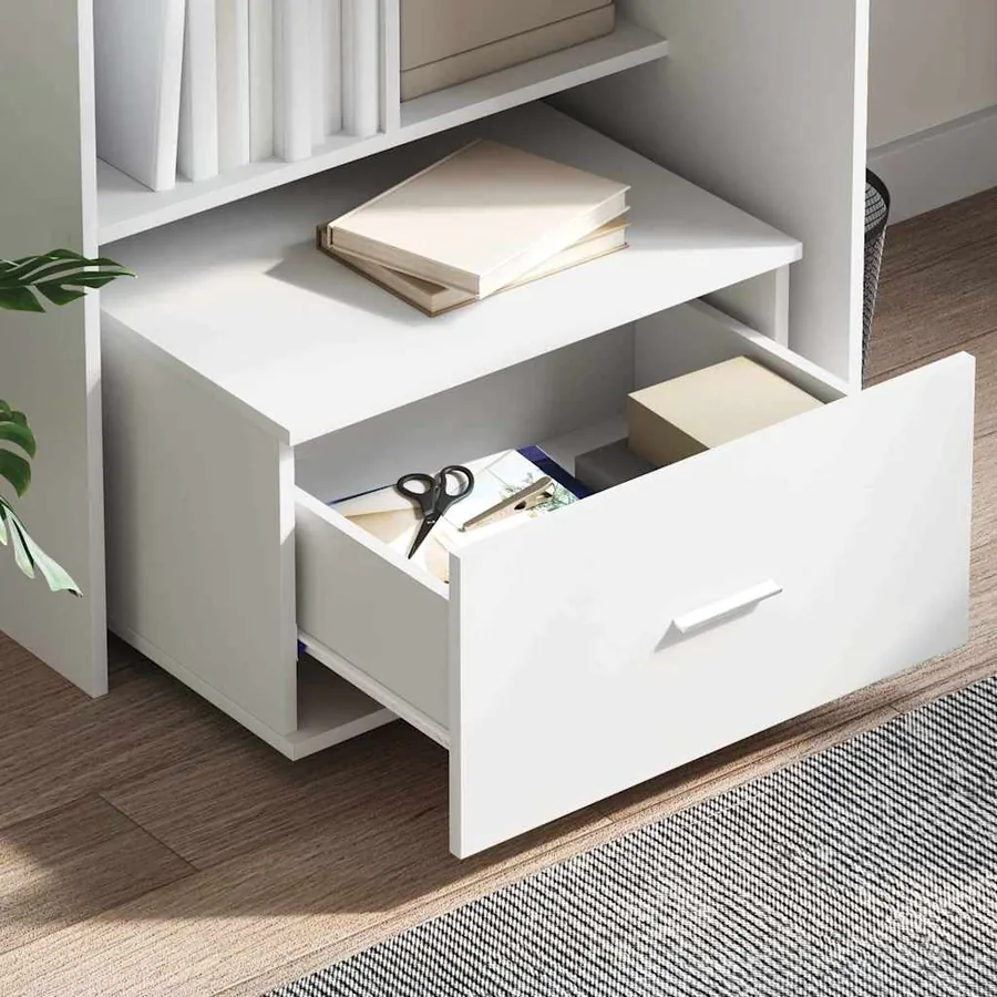 Armoire à tiroirs avec roue Blanc 55 x 45 x 31 cm - 4