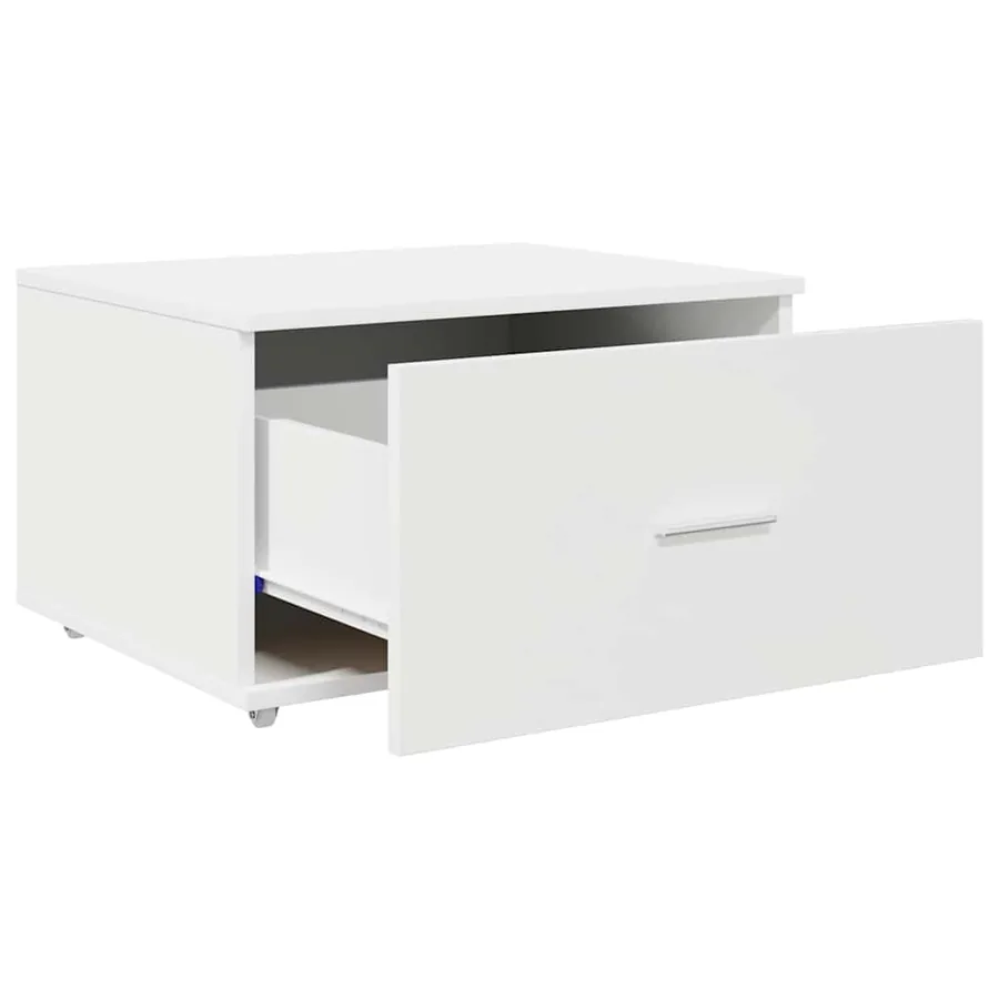 Armoire à tiroirs avec roue Blanc 55 x 45 x 31 cm - 5