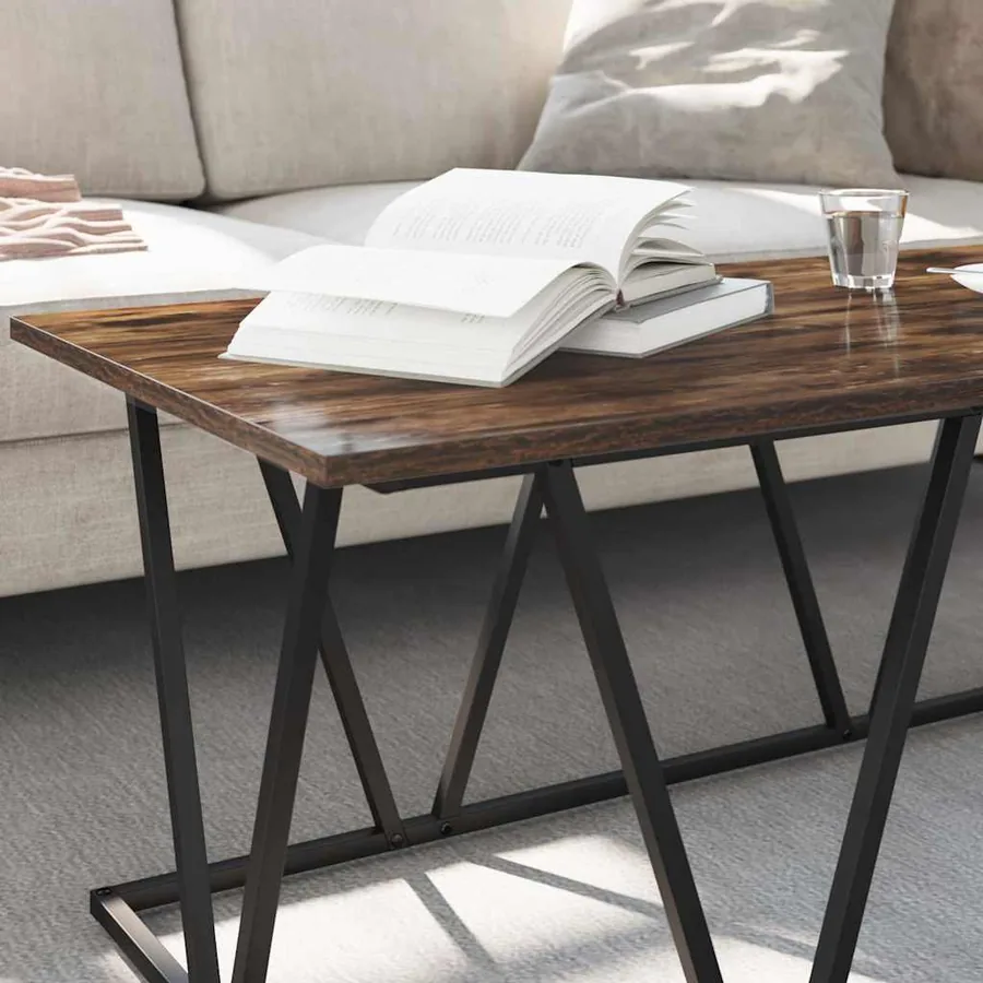 Table basse Chêne fumé 100 x 50 x 40 cm - 4