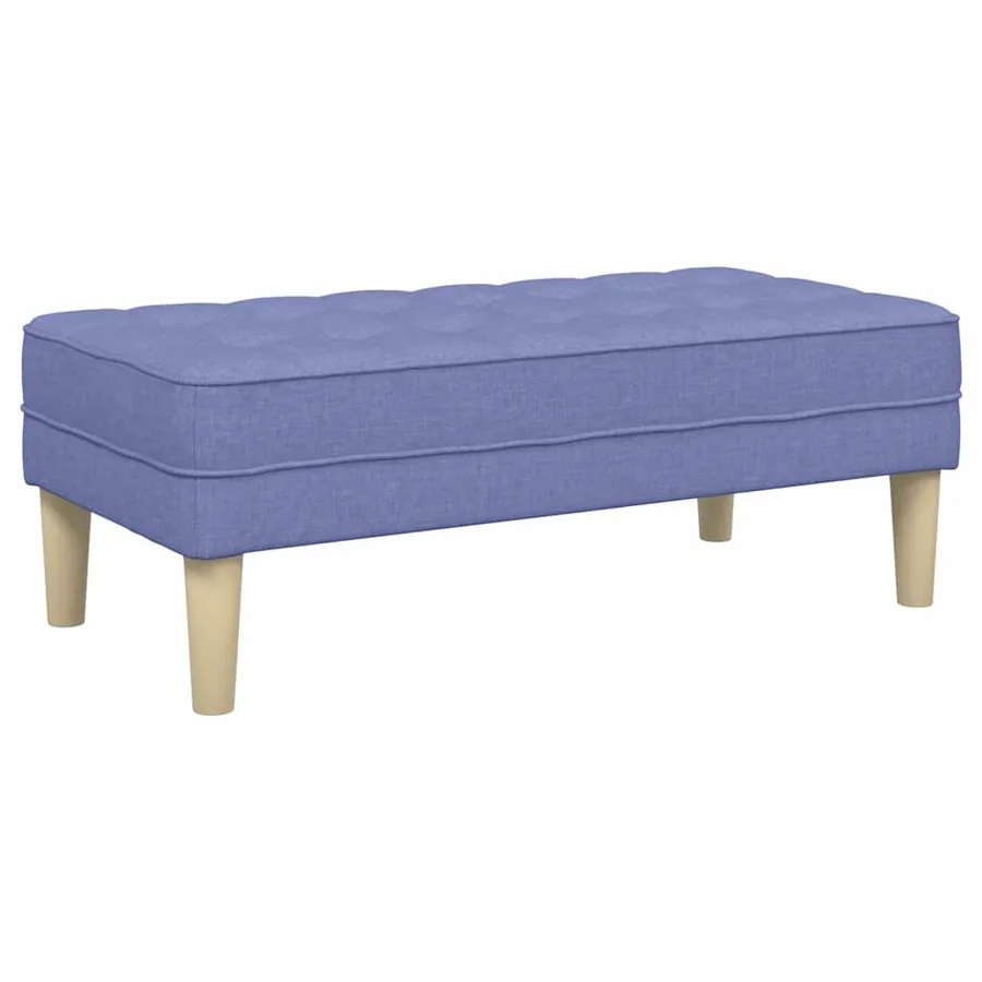banc avec coussin Bleu denim 113 x 57 x 39 cm tissu - 6