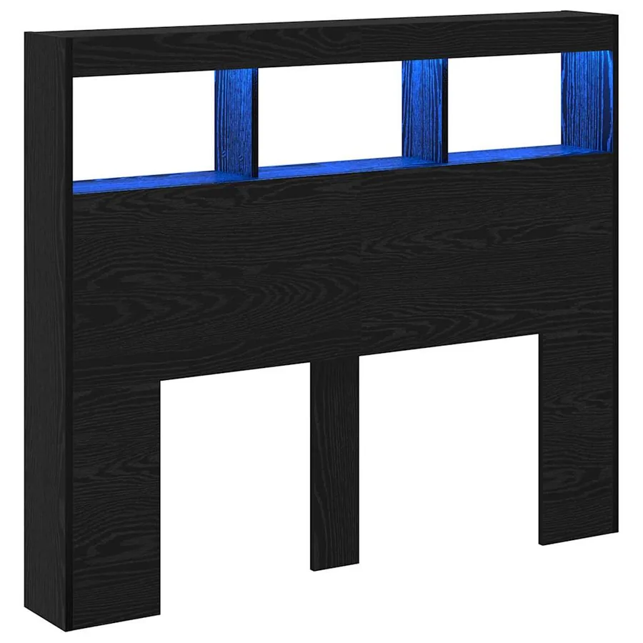 Tête de lit Chêne noir 120 x 17 x 102 cm Bois d'ingénierie - 2