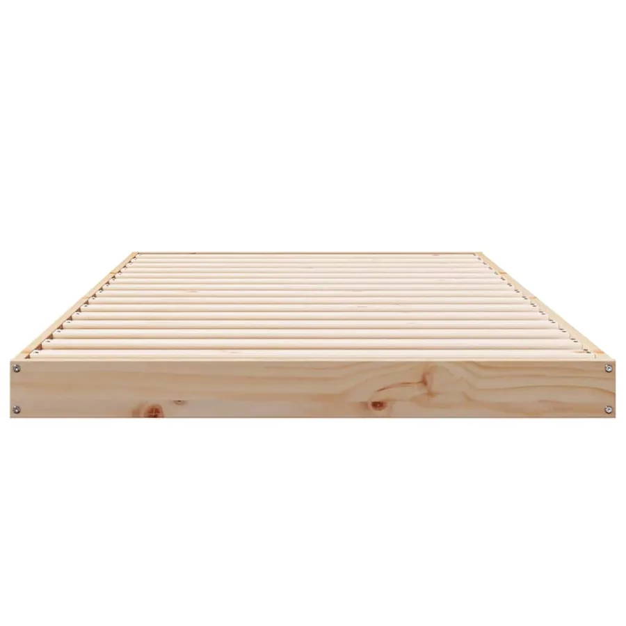 Cadre de lit surélevé Naturel 80 x 220 cm Pin massif - 5