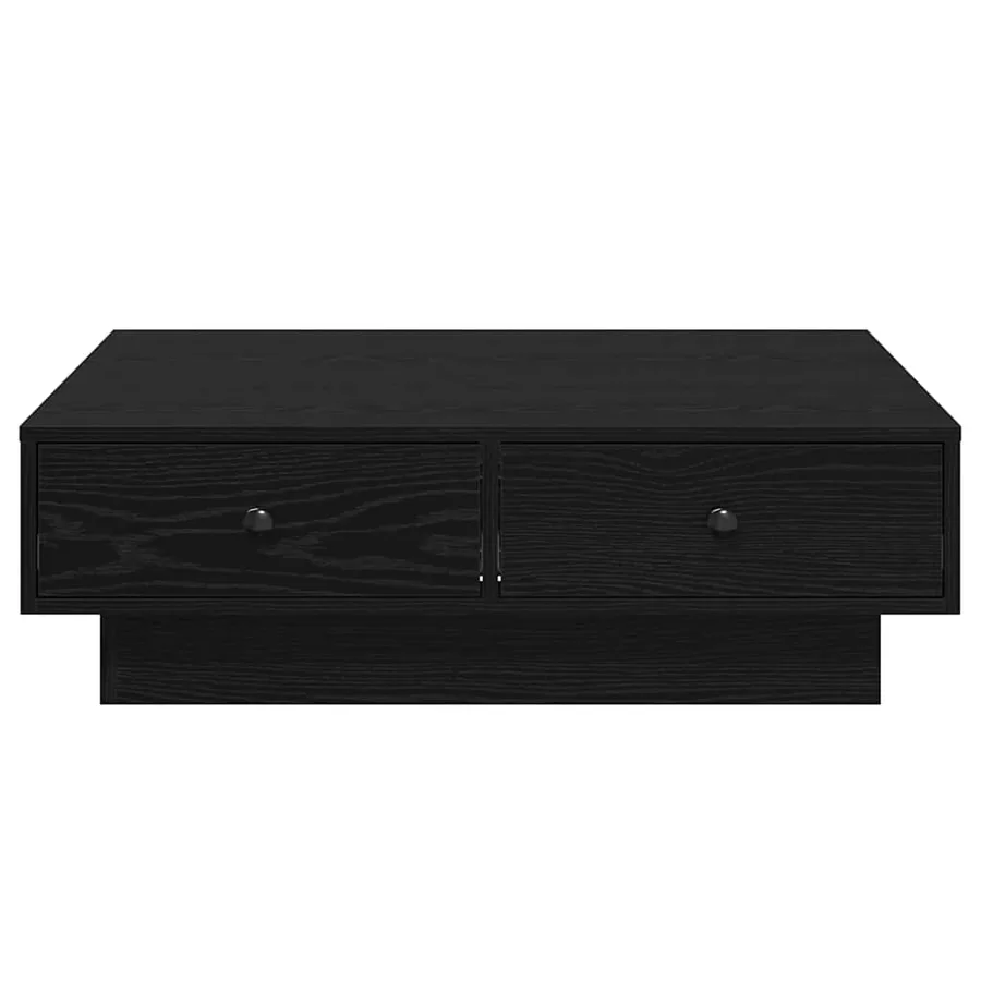Table basse Chêne noir 90 x 90 x 28 cm Bois d'ingénierie - 5