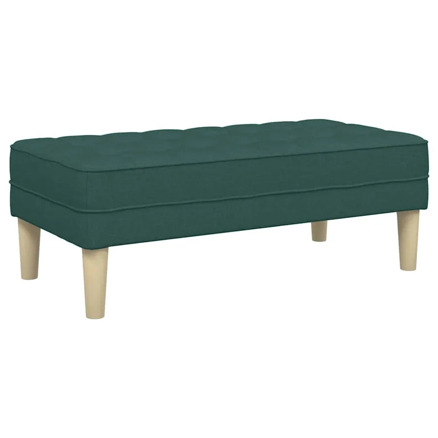 banc avec coussin Vert foncé 113 x 57 x 39 cm tissu - 6