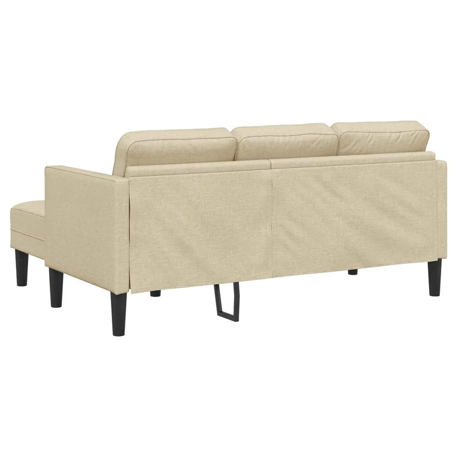 Ensemble de Canapés avec coussin 2 pcs Crème Polyester - 11