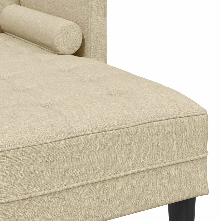 Ensemble de Canapés avec coussin 2 pcs Crème Polyester - 13
