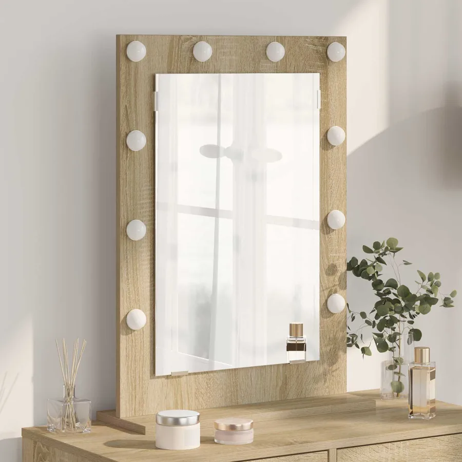 Miroir de vanité Rectangulaire Chêne Sonoma 70 x 50 x 18 cm