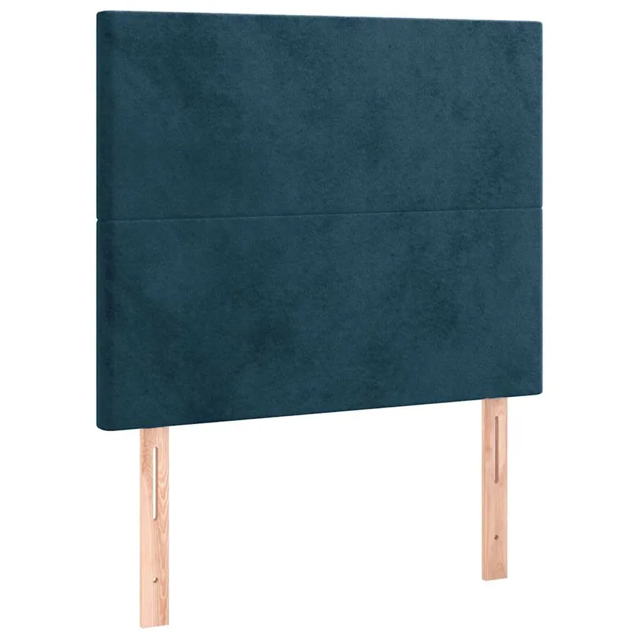 Tête de lit Bleu foncé 90x5x118/128 cm Velours - 2