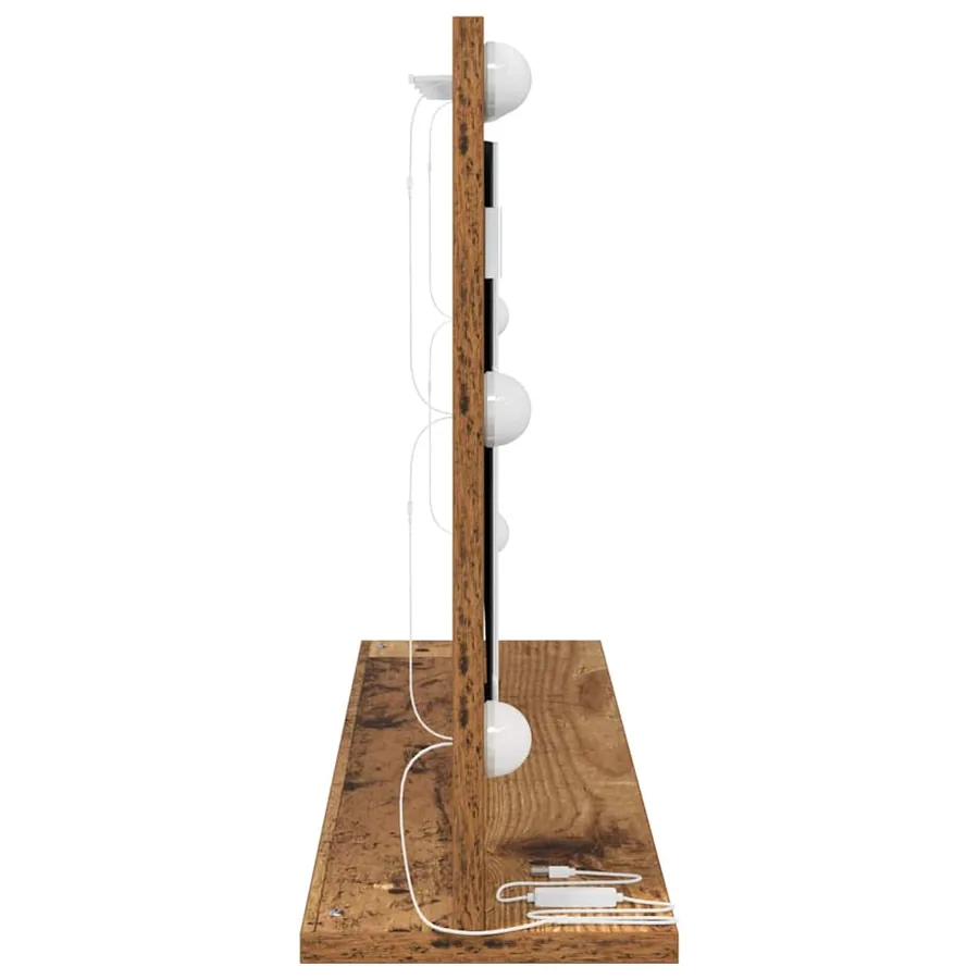 Miroir de vanité Rectangulaire Bois ancien 80 x 45 x 18 cm - 5